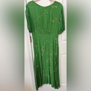 Faithfull The Brand Green Floral Midi Dress Size Large